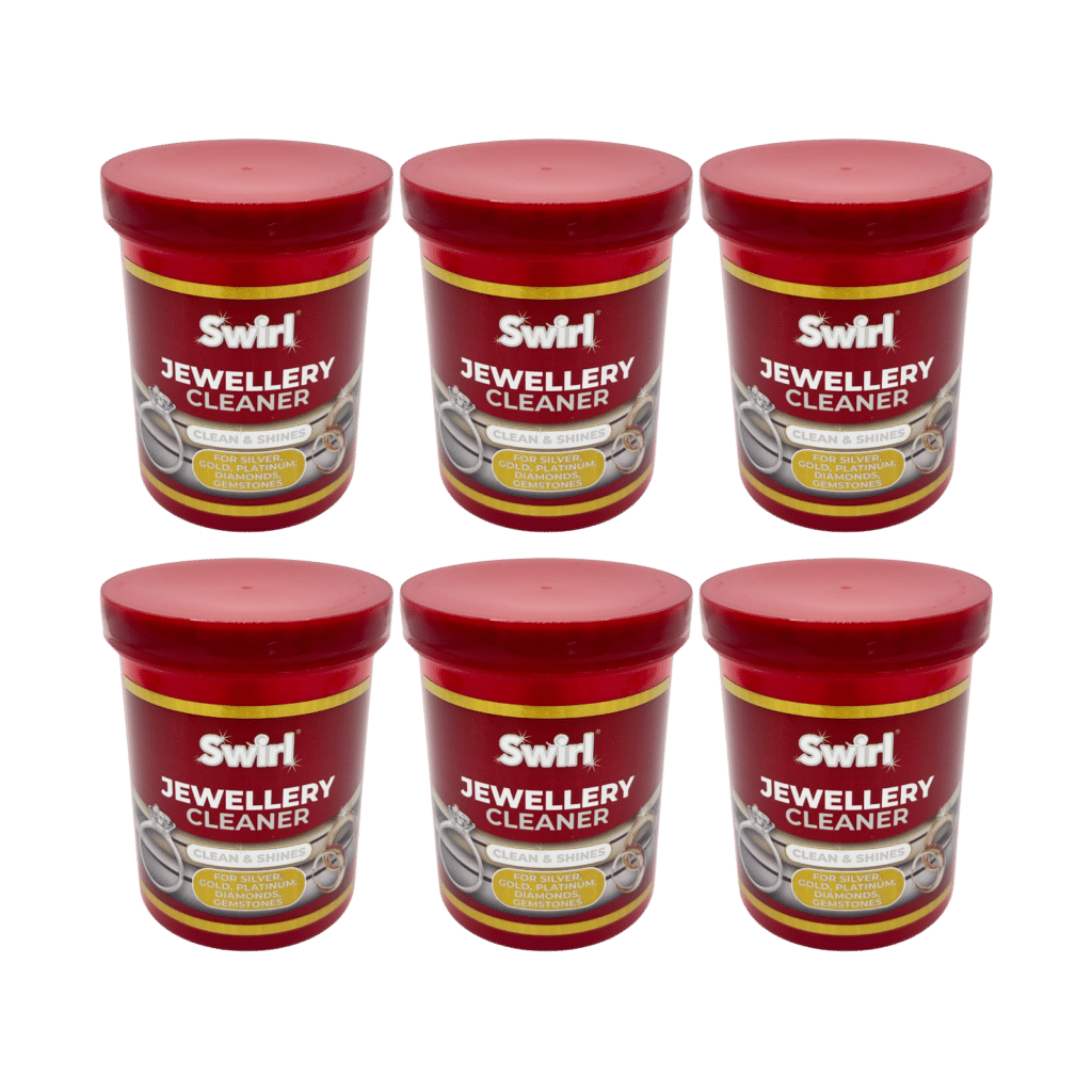 Swirl Liquid Jewellery Cleaner with Basket for Silver, Gold & Diamonds 145ml - 6 Pack
