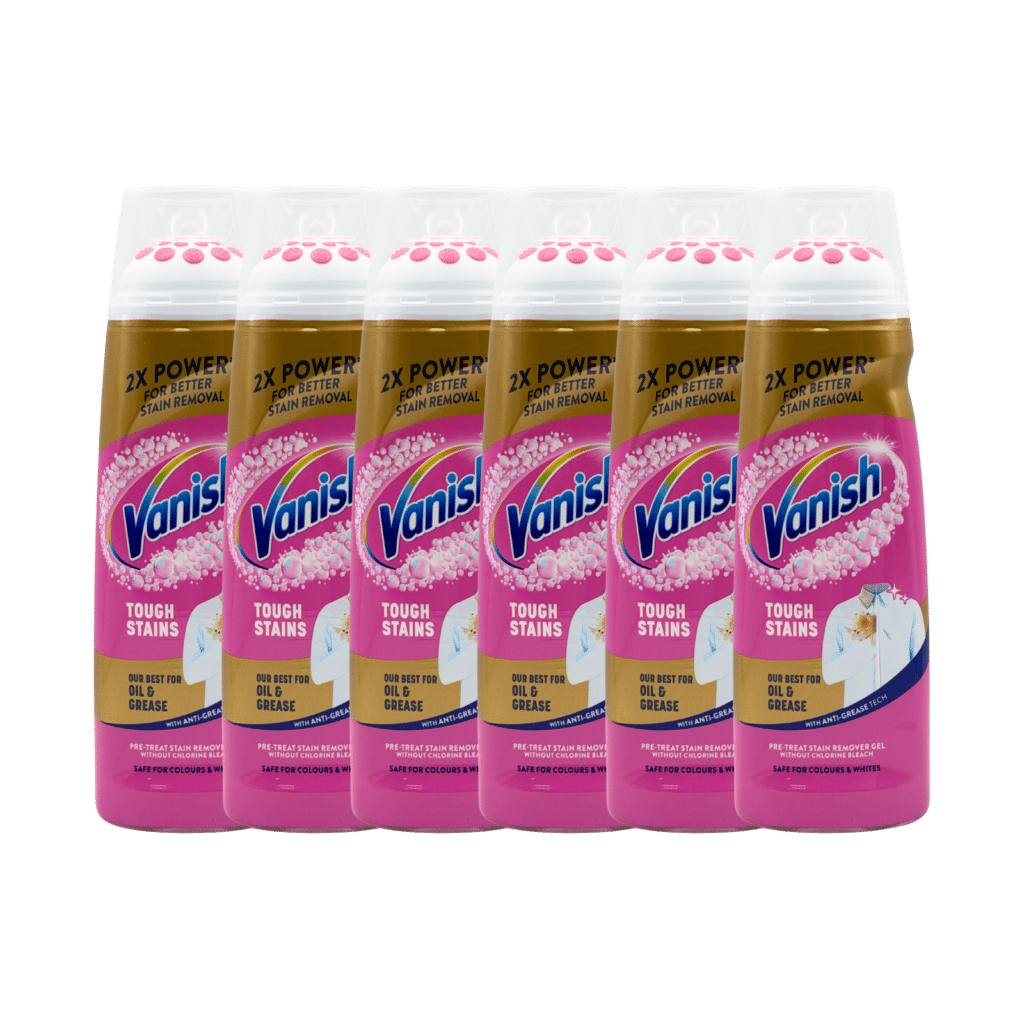 Vanish Tough Stains Pre-Treat Stain Remover Gel 200ml - 6 Pack