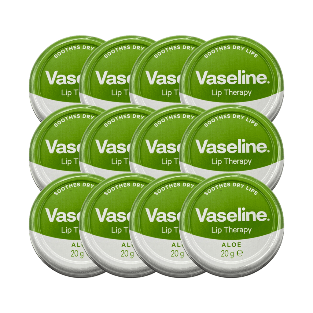 Vaseline Lip Therapy Lip Balm Tin Aloe Vera 20g - 12 Pack