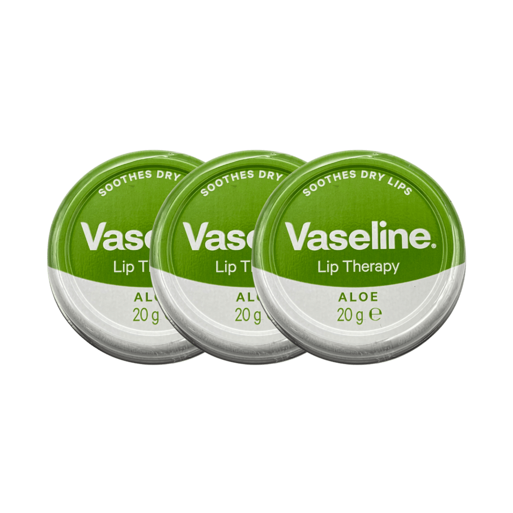 Vaseline Lip Therapy Lip Balm Tin Aloe Vera 20g - 3 Pack