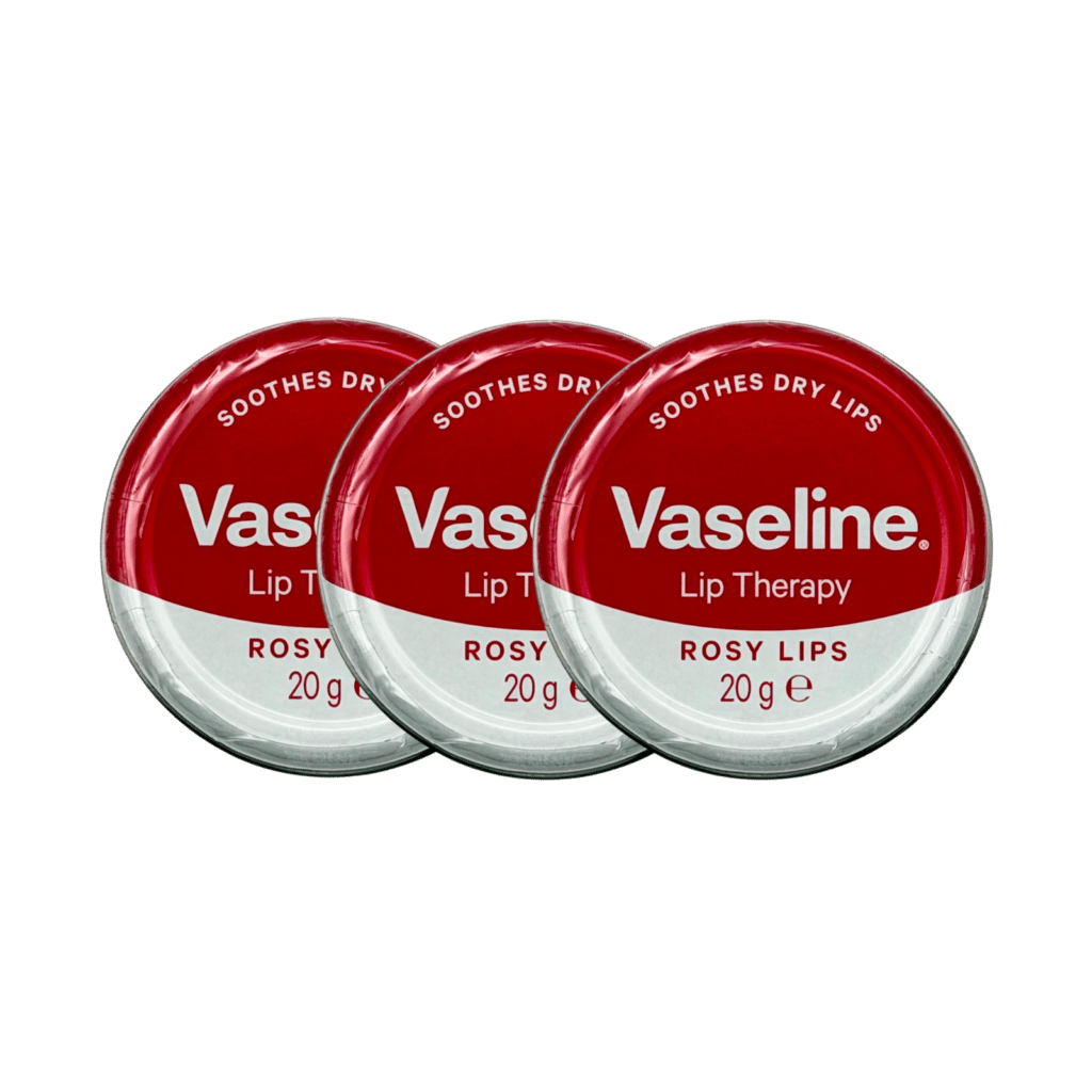 Vaseline Lip Therapy Lip Balm Tin Rosy Lips 20g - 3 Pack