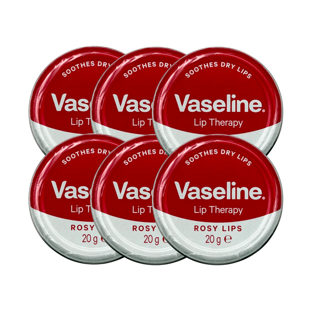 Vaseline Lip Therapy Lip Balm Tin Rosy Lips 20g - 6 Pack