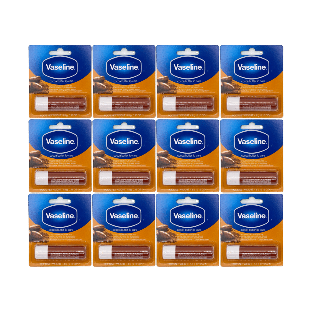 Vaseline Lip Therapy Stick Cocoa Butter 4.8g - 12 Pack