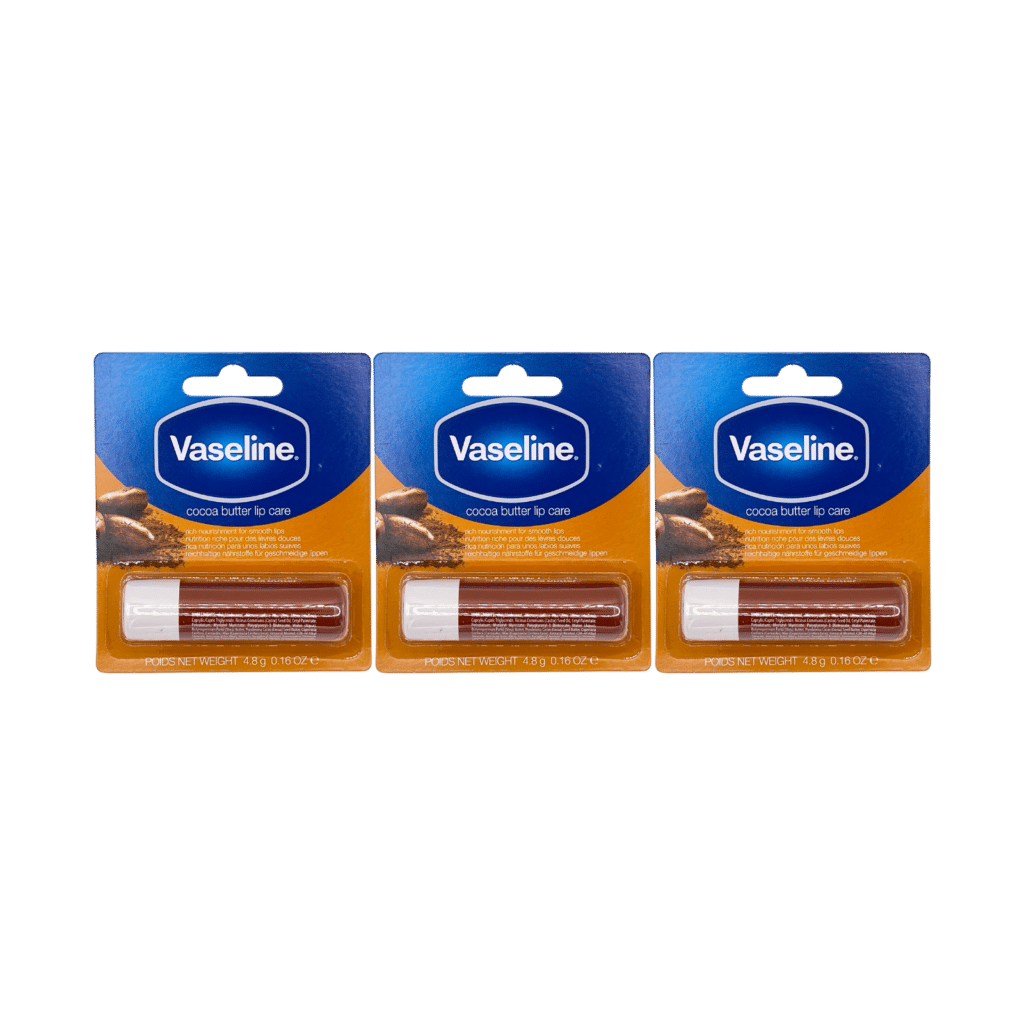 Vaseline Lip Therapy Stick Cocoa Butter 4.8g - 3 Pack