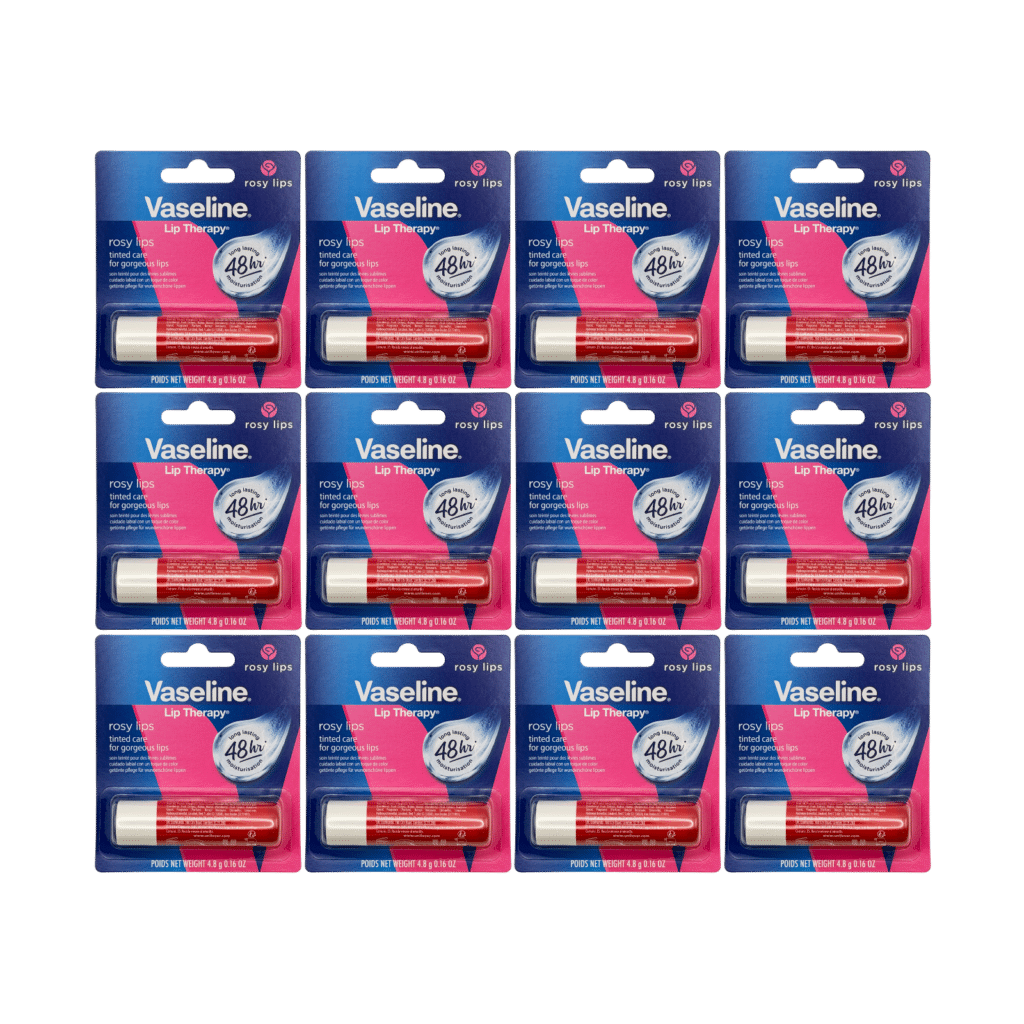 Vaseline Lip Therapy Stick Rosy Lips 4.8g - 12 Pack