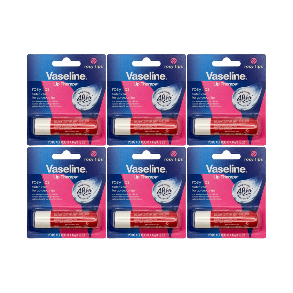 Vaseline Lip Therapy Stick Rosy Lips 4.8g - 6 Pack