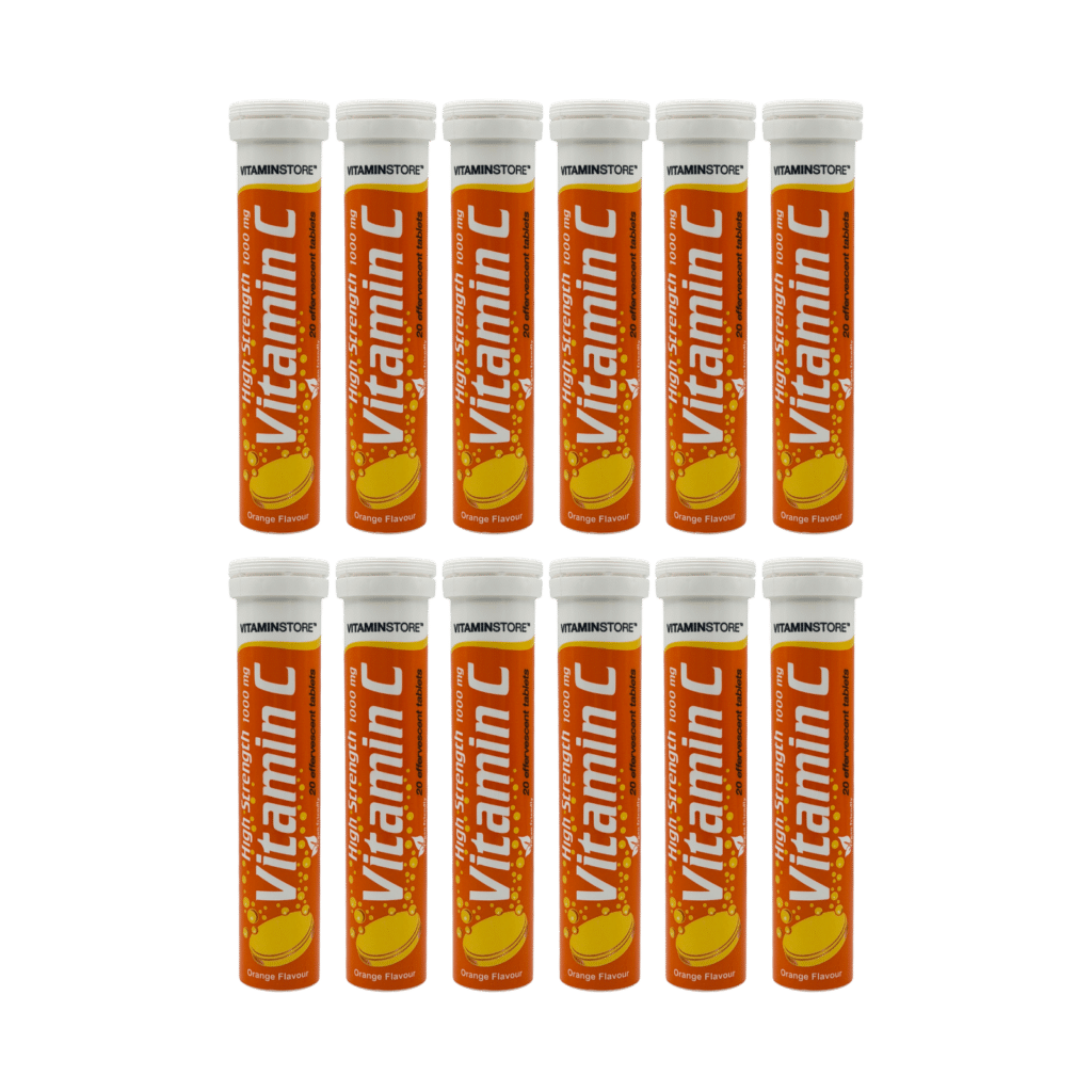 Vitamin Store High Strength Vitamin C 1000mg Orange Effervescent Tablets 20 Tablets - 12 Pack