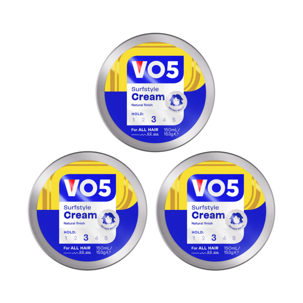 VO5 Surfstyle Natural Finish Hair Cream 150ml - 3 Pack