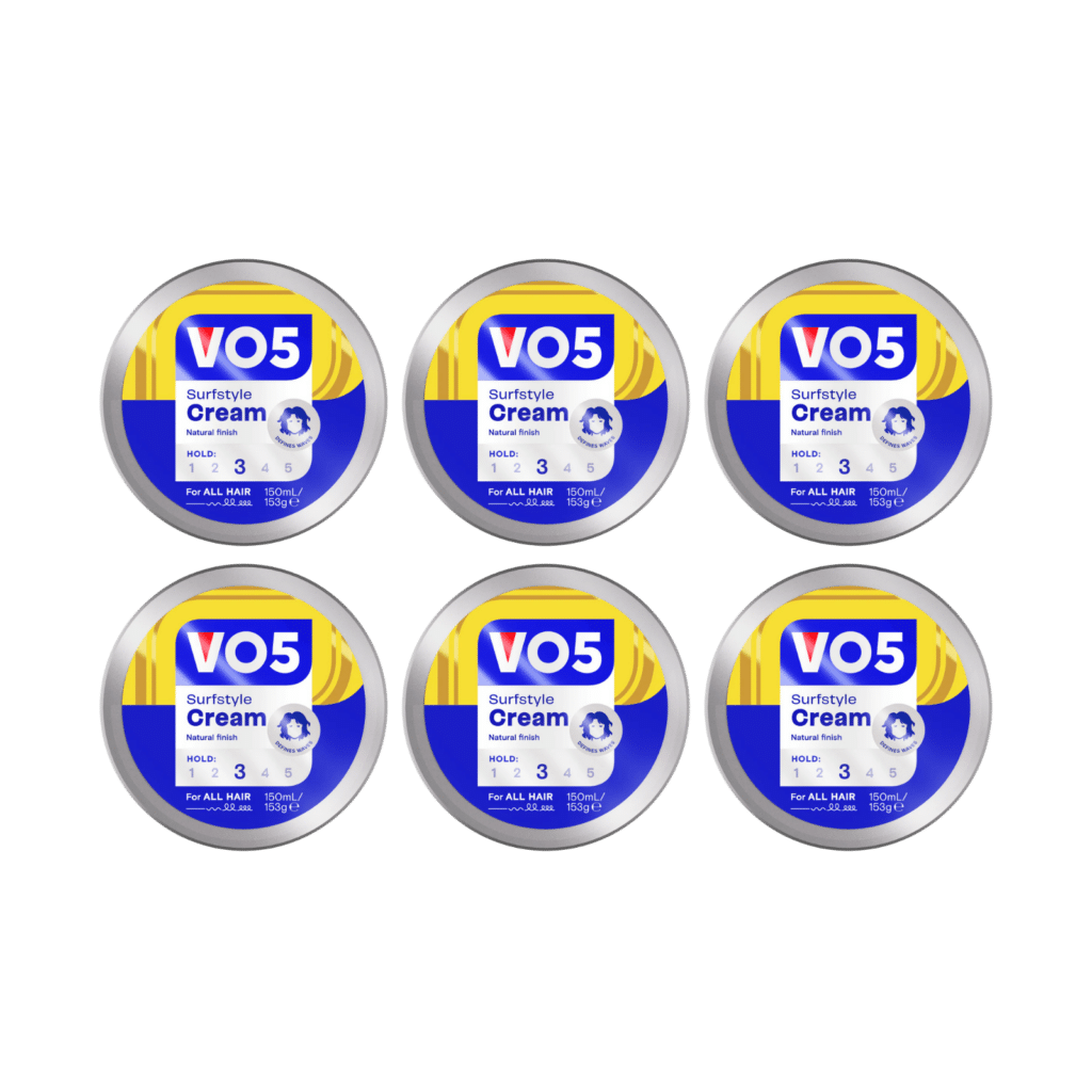 VO5 Surfstyle Natural Finish Hair Cream 150ml - 6 Pack