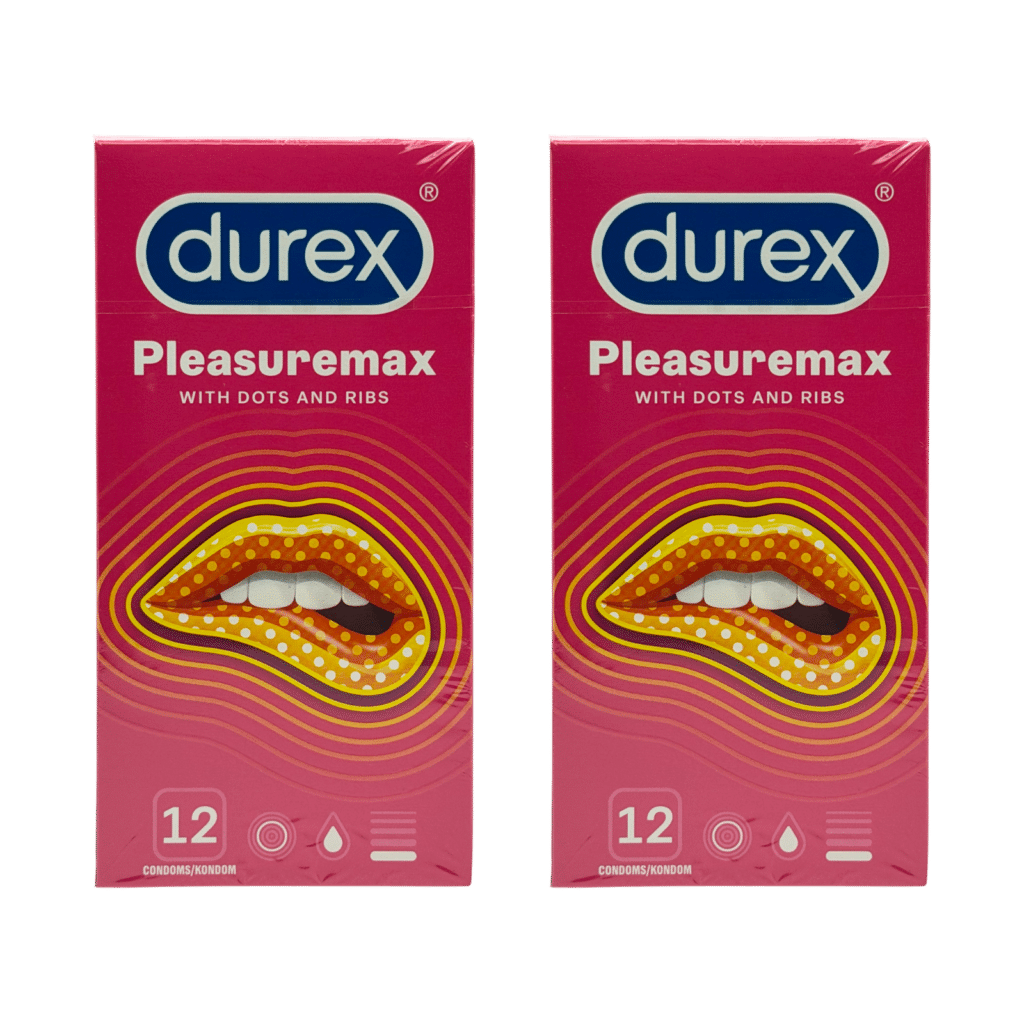 2 x Durex Pleasure Max Condoms Ribbed and Dotted 12 Pack (24 Condoms Total)