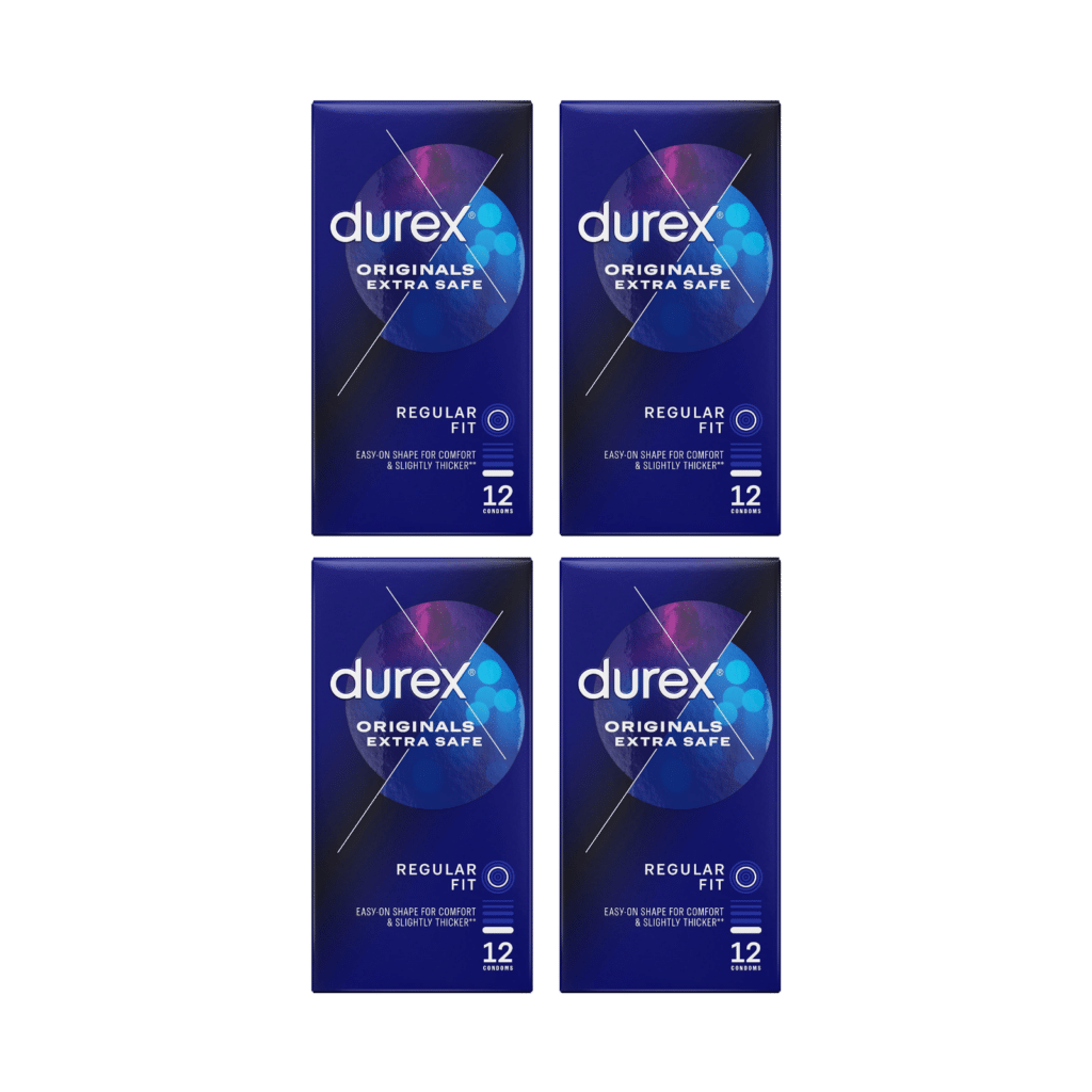 4 x Durex Originals Extra Safe Condoms 12 Pack (48 Condoms Total)