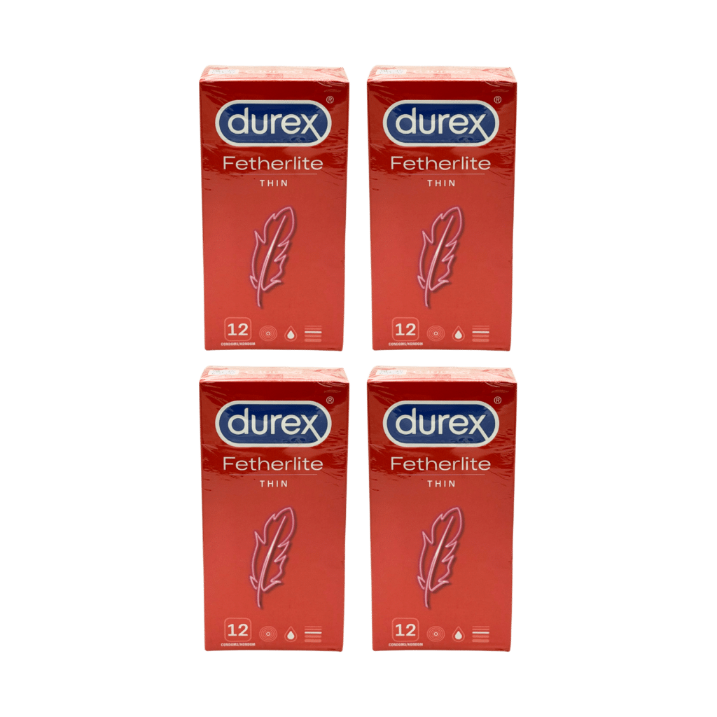 4 x Durex Fetherlite Thin Condoms 12 Pack (48 Condoms Total)