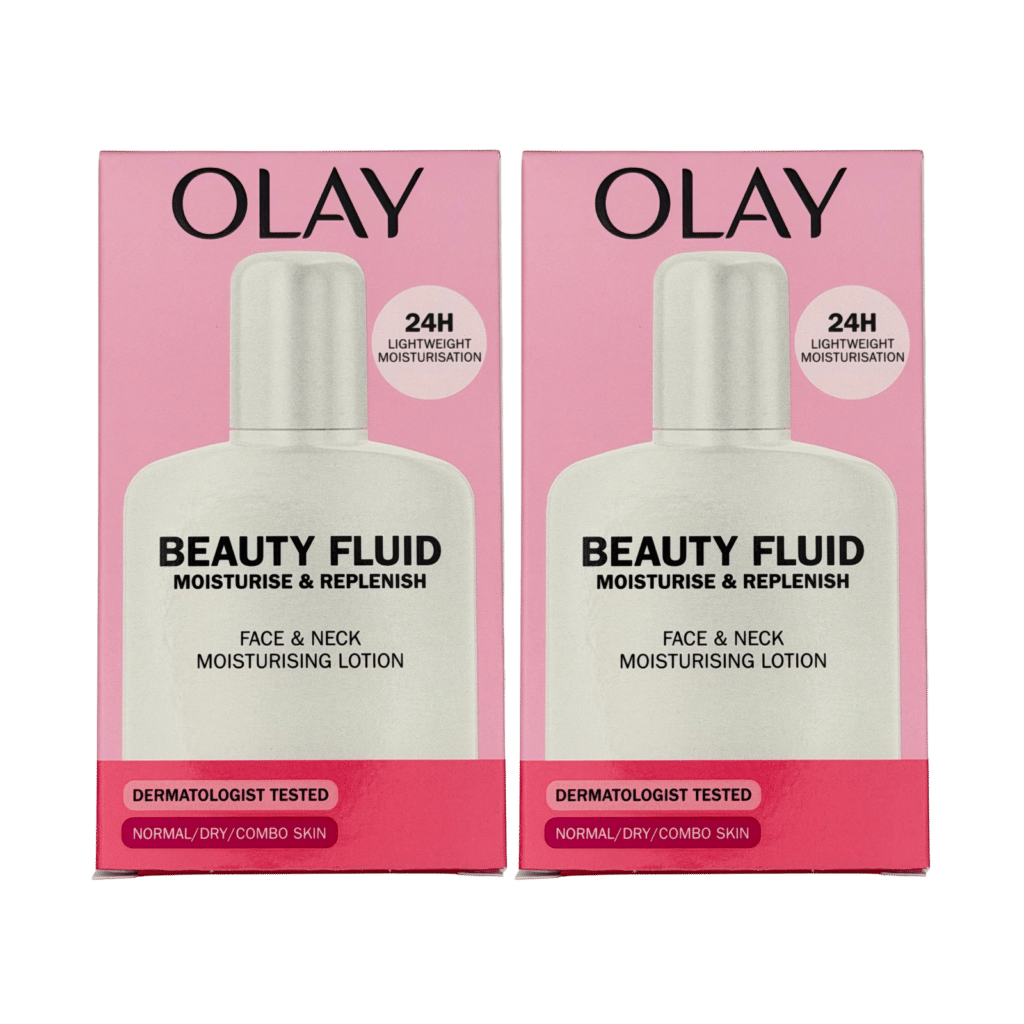 Olay Beauty Fluid Moisturiser Face & Body 100ml - 2 Pack