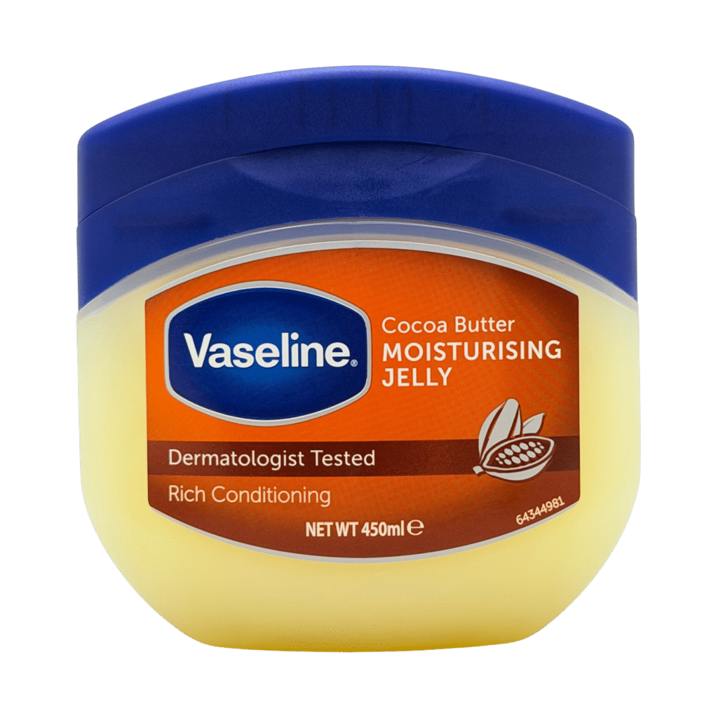 Vaseline cocoa butter moisturising jelly 450ml front view