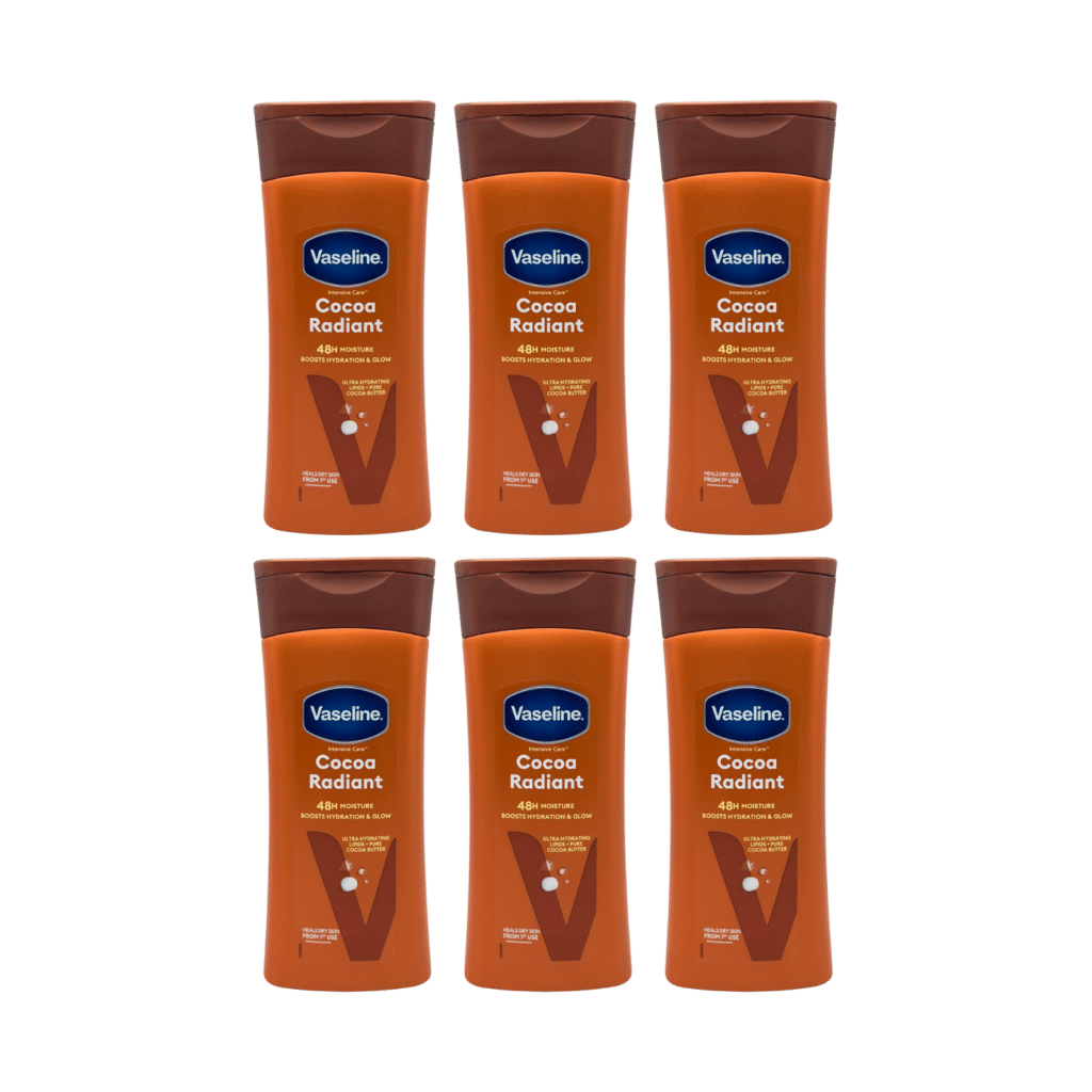 Vaseline Intensive Care Cocoa Radiant Body Lotion 200ml - 6 Pack