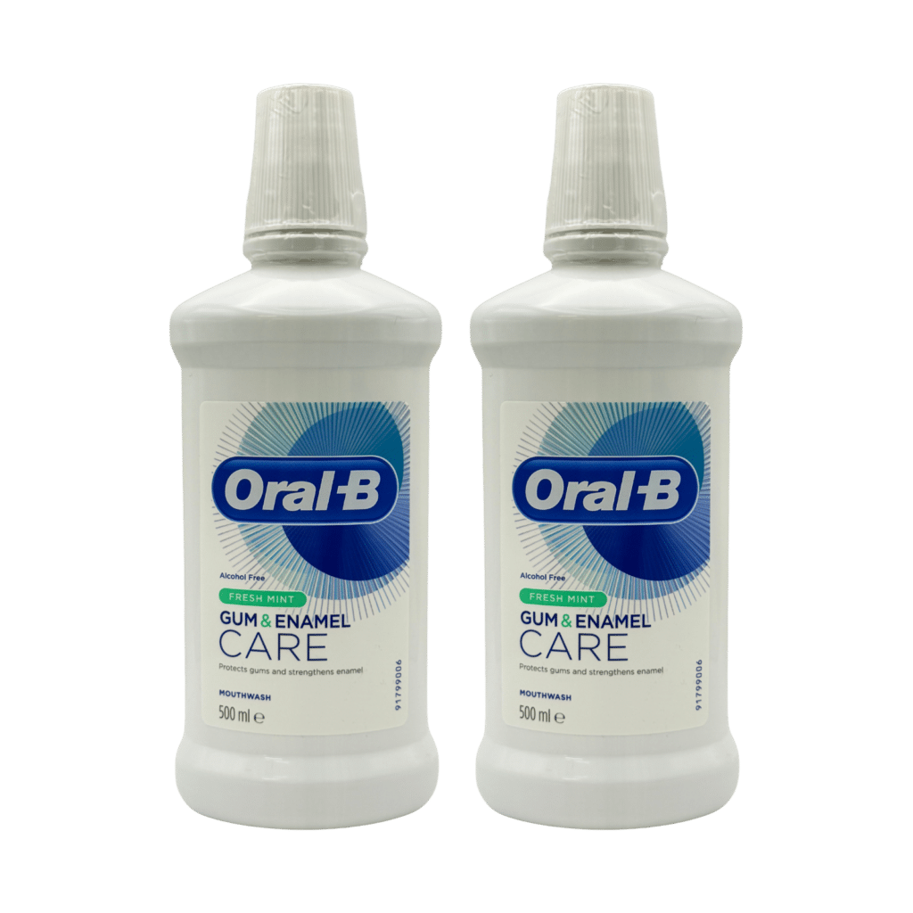 Oral-B Gum & Enamel Care Fresh Mint Mouthwash 500ml - 2 Pack