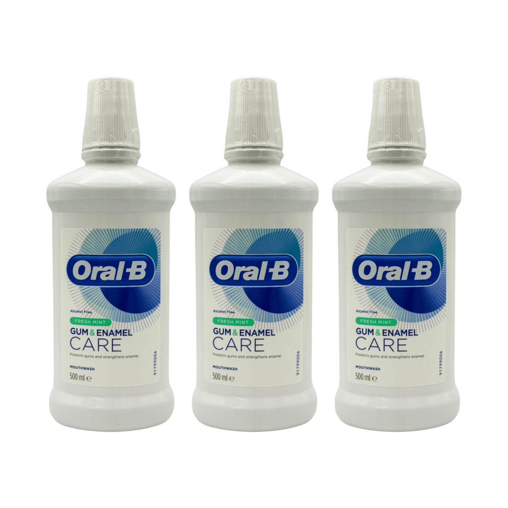 Oral-B Gum & Enamel Care Fresh Mint Mouthwash 500ml - 3 Pack