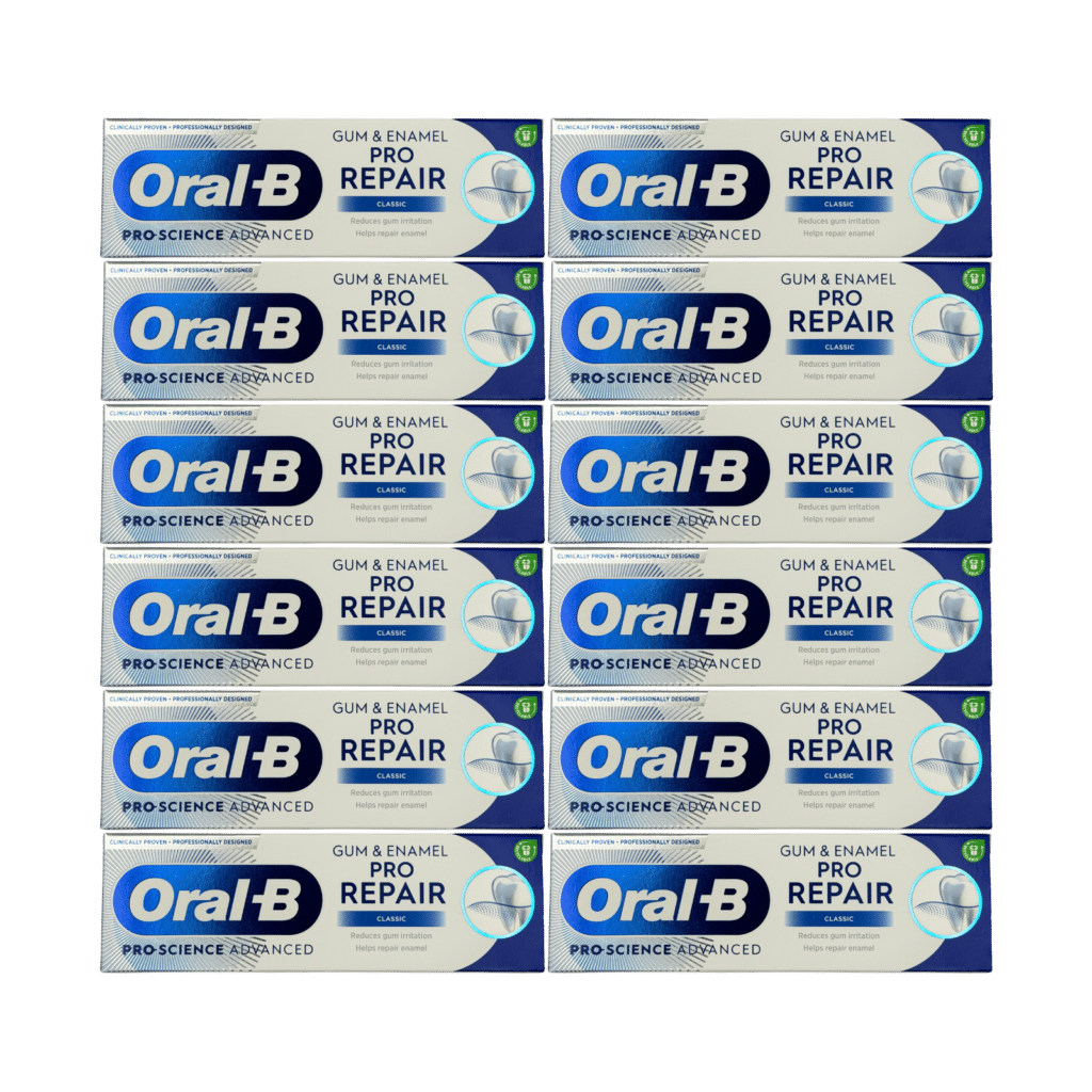 Oral-B Pro-Science Advanced Gum & Enamel Pro Repair Classic Toothpaste 75ml - 12 Pack