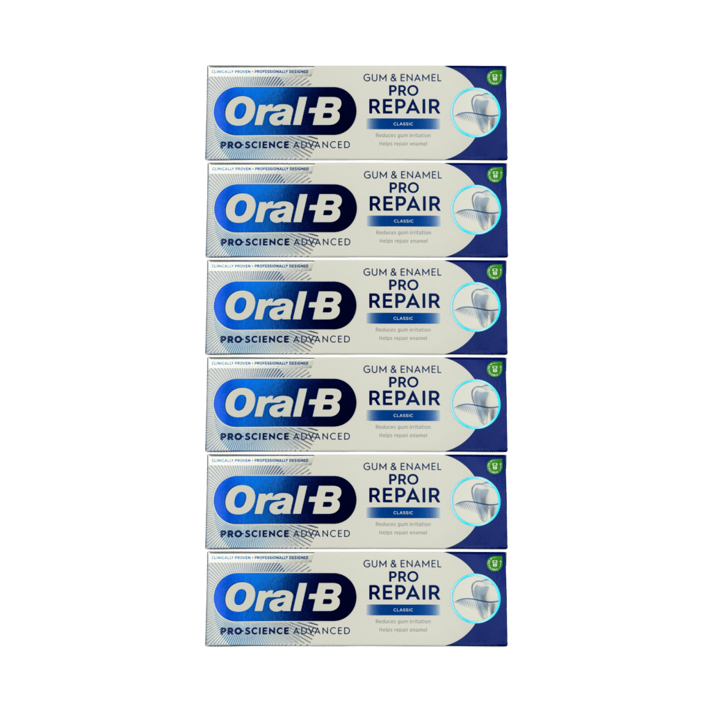 Oral-B Pro-Science Advanced Gum & Enamel Pro Repair Classic Toothpaste 75ml - 6 Pack