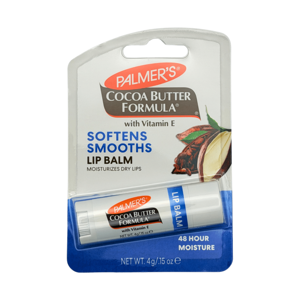 Palmer’s cocoa butter formula softens smooths lip balm 4g front view