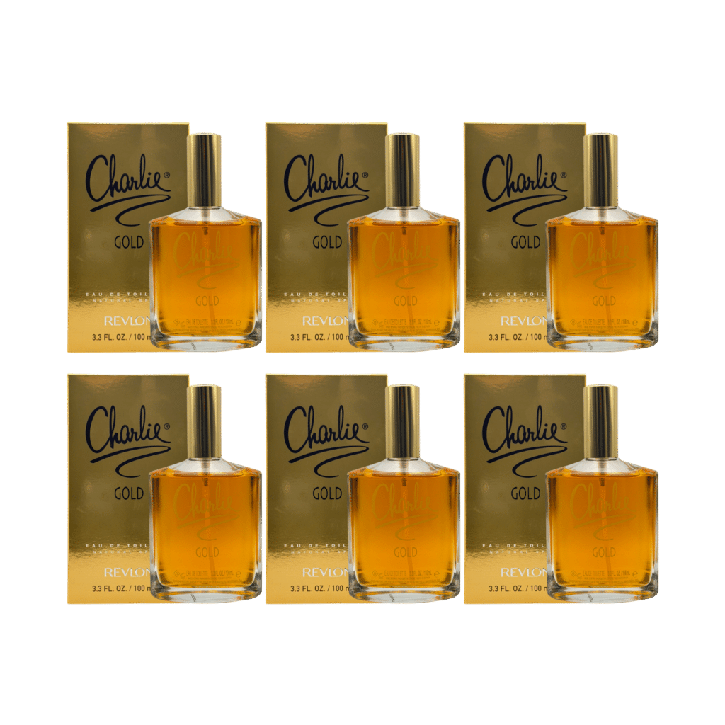 Revlon Charlie Gold Eau de Toilette Natural Spray 100ml - 6 Pack