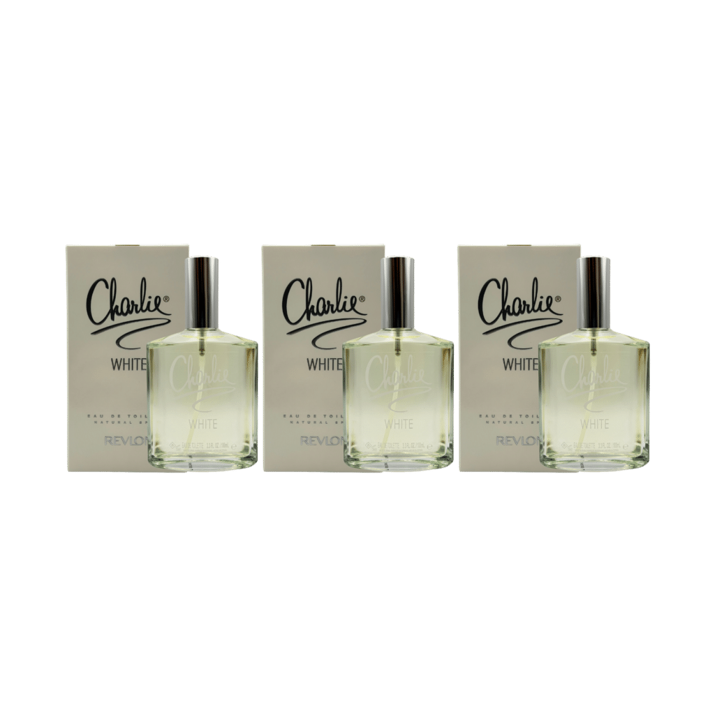 Revlon Charlie White Eau de Toilette Natural Spray 100ml - 3 Pack