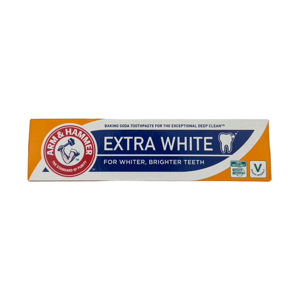 Arm & hammer extra white toothpaste 125g front view