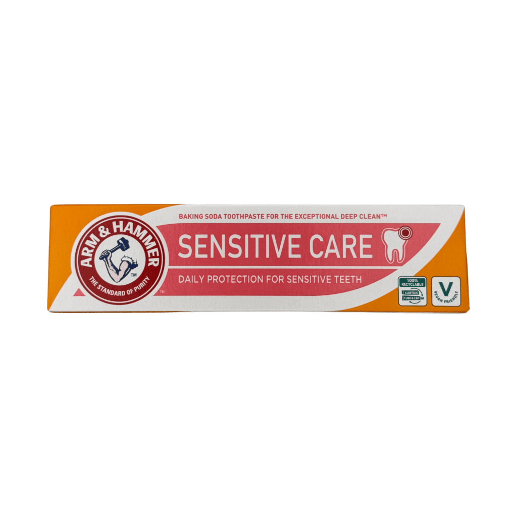 Arm & hammer sensitive care toothpaste 125g front view