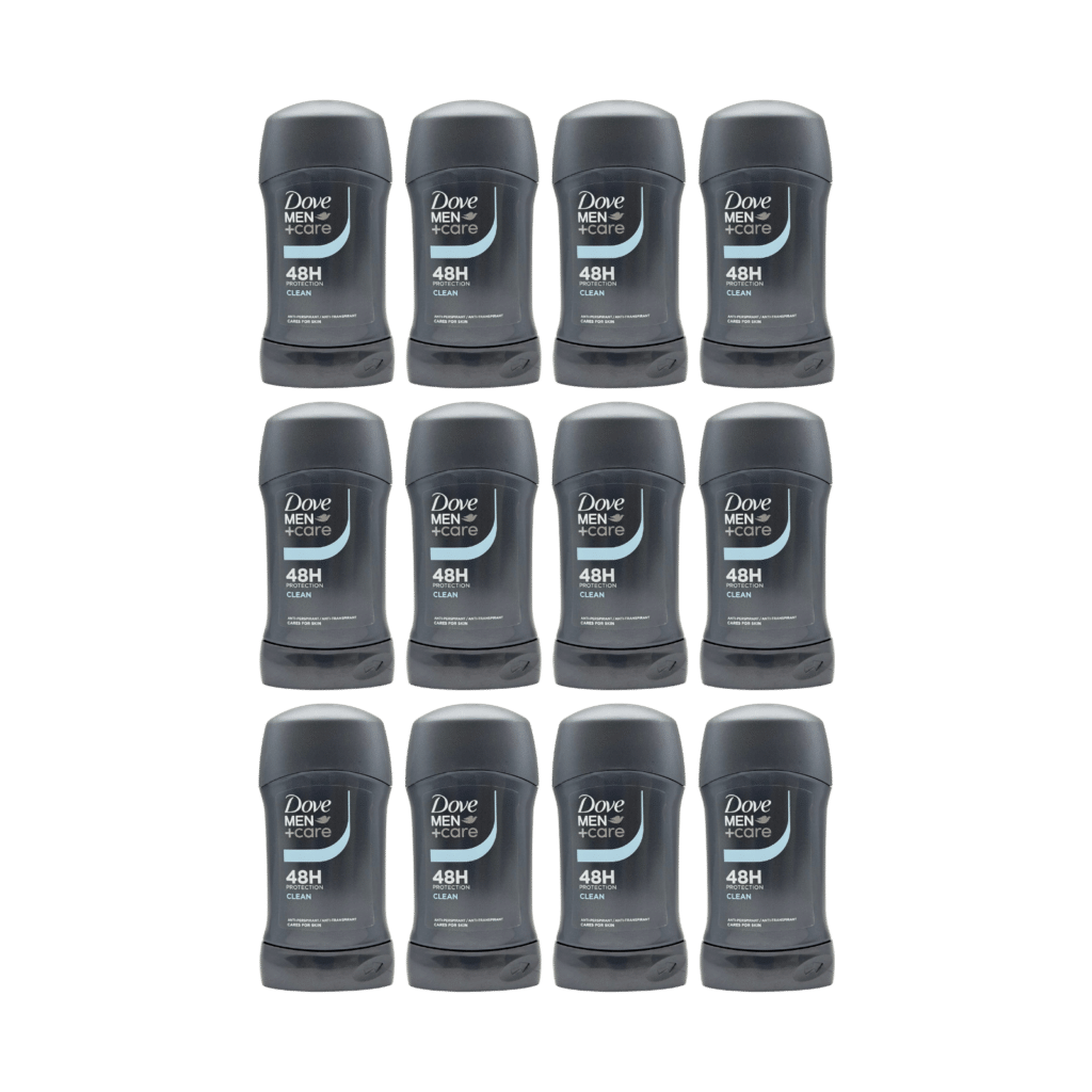 Dove Men+Care Clean 48H Anti-Perspirant Stick 50ml - 12 Pack