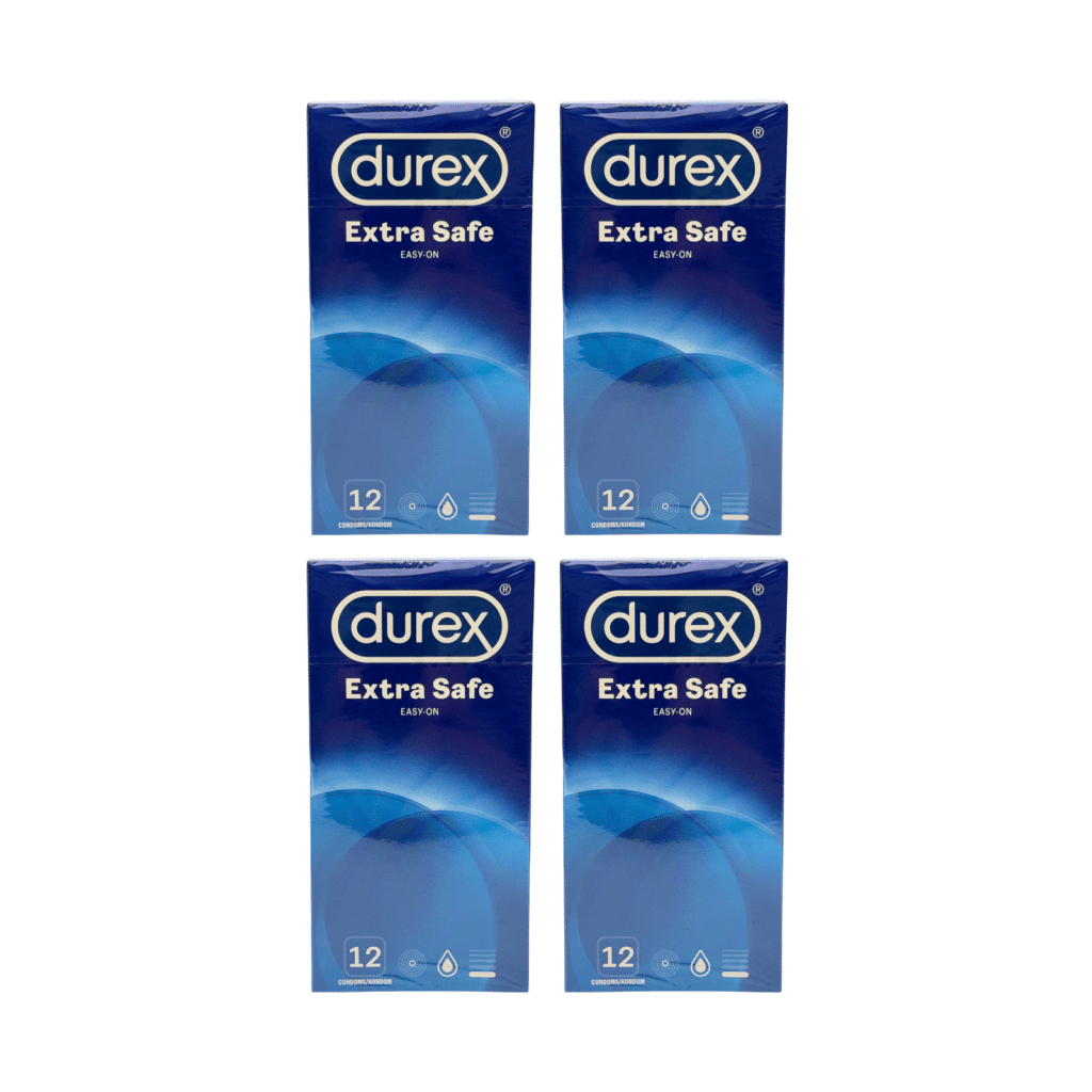 4 x Durex Extra Safe Condoms 12 Pack (48 Condoms Total)