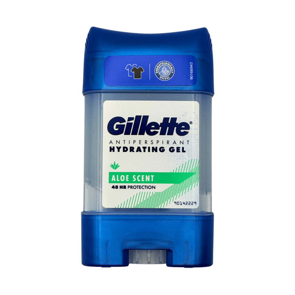 Gillette aloe scent antiperspirant gel 70ml front view