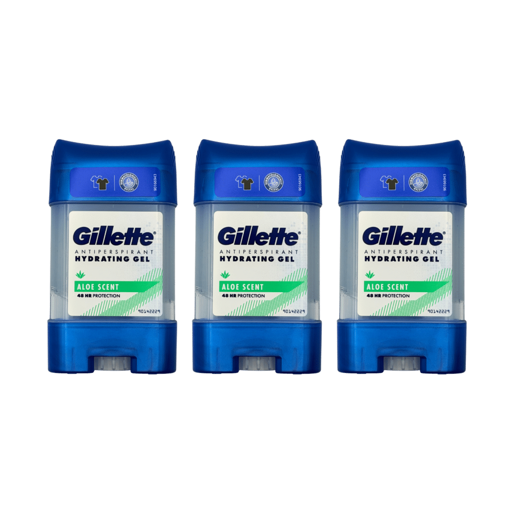 Gillette Aloe Scent Antiperspirant Gel 70ml - 3 Pack