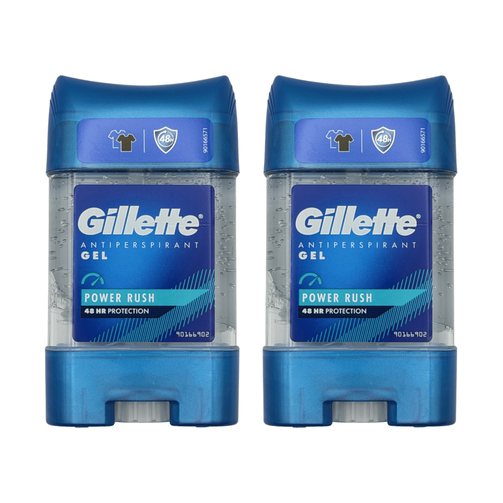 Gillette Power Rush Antiperspirant Gel 70ml - 2 Pack