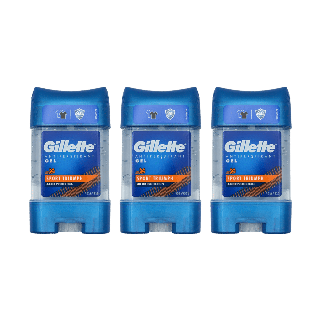Gillette Sport Triumph Antiperspirant Gel 70ml - 3 Pack