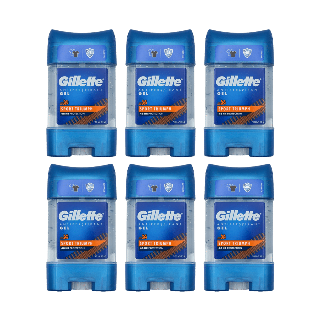 Gillette Sport Triumph Antiperspirant Gel 70ml - 6 Pack