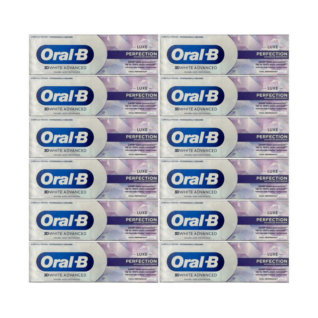 Oral-B 3D White Luxe Perfection Whitening Toothpaste 75ml - 12 Pack