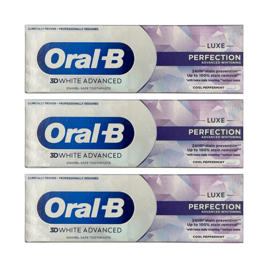 Oral-B 3D White Luxe Perfection Whitening Toothpaste 75ml - 3 Pack