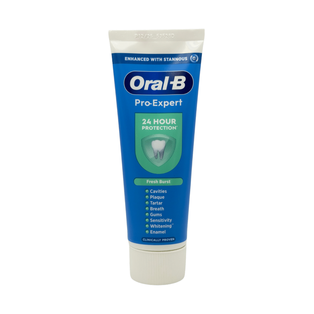 Oral-b pro-expert fresh burst toothpaste 75ml front tube view