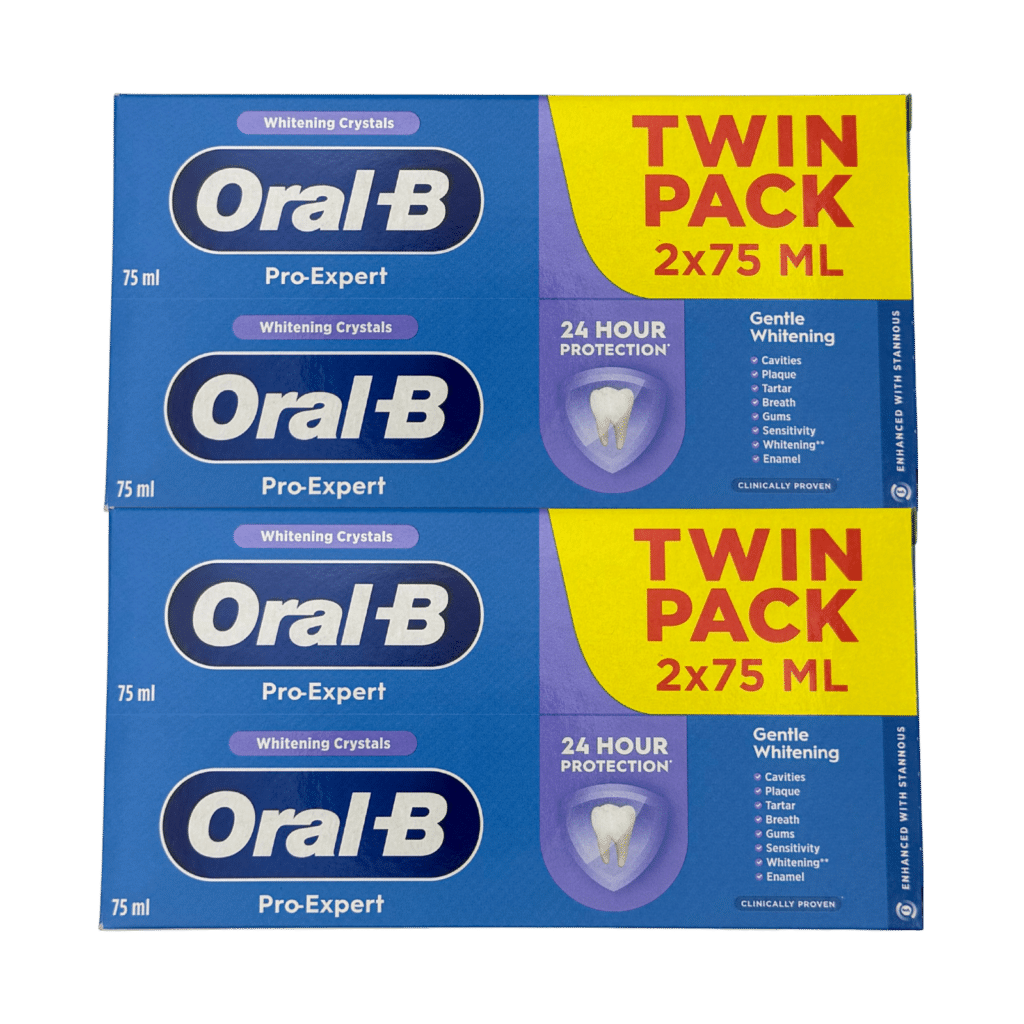 Oral-B Pro-Expert Gentle Whitening Toothpaste 4 x 75ml (2 Twin Packs)