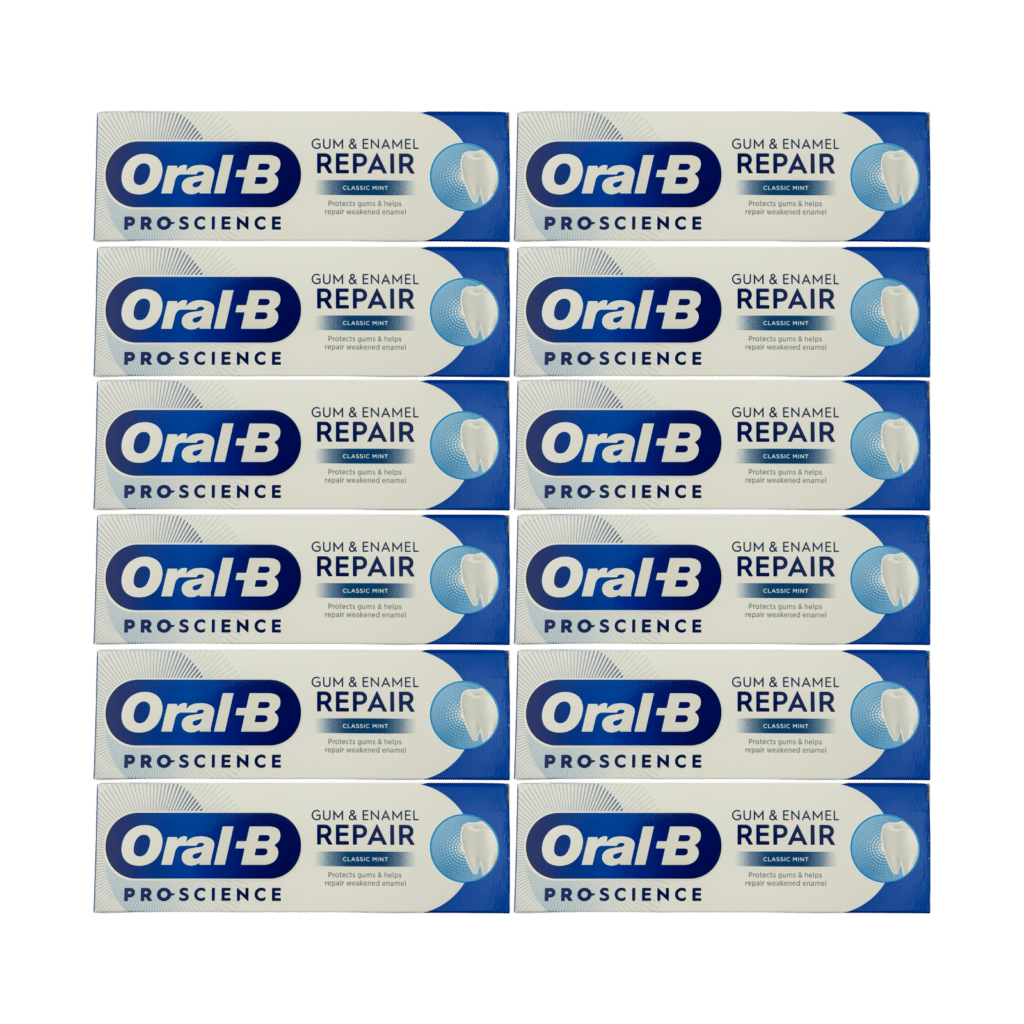 Oral-B Pro-Science Gum & Enamel Repair Classic Mint Toothpaste 75ml - 12 Pack