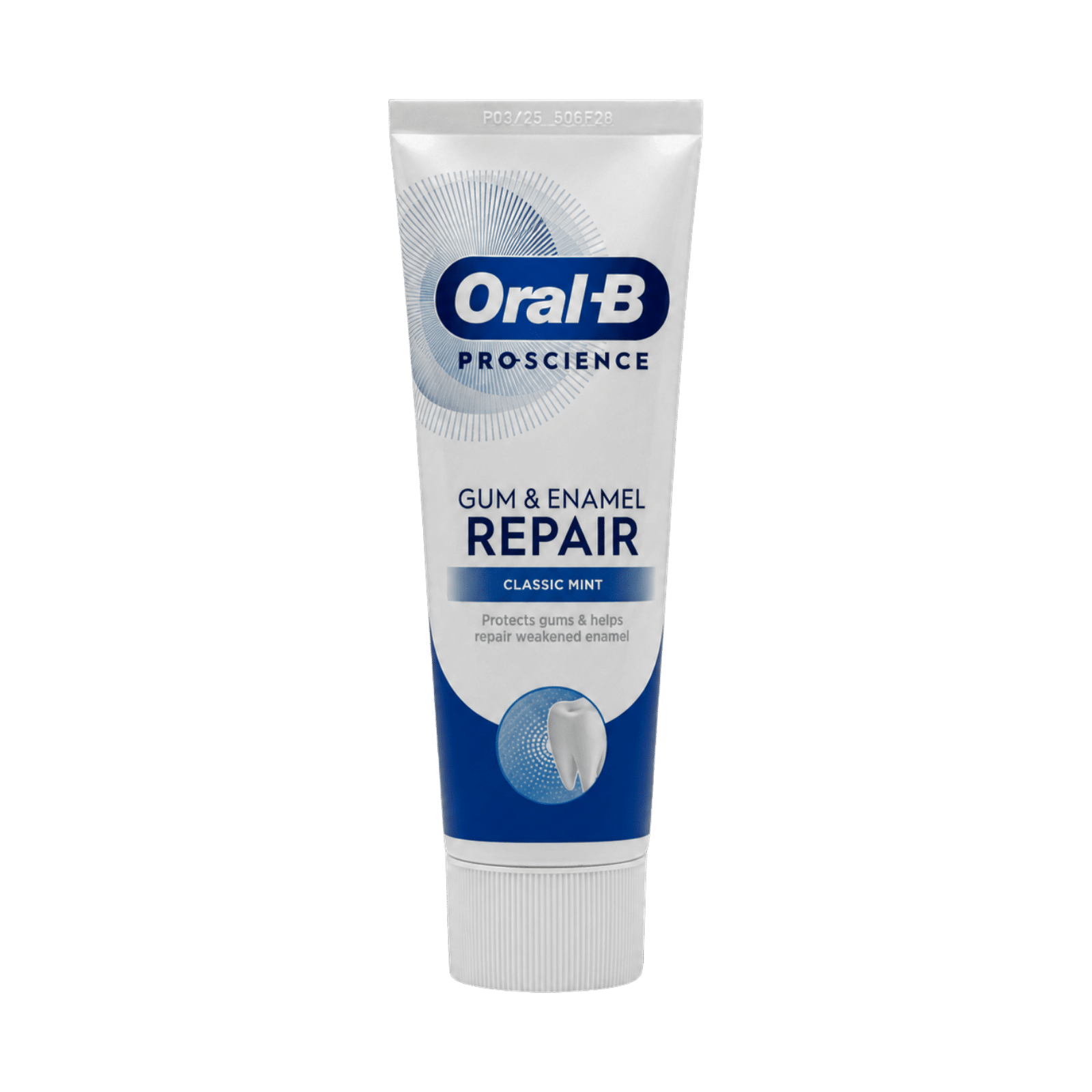 Oral-B Pro-Science Gum & Enamel Repair Classic Mint Toothpaste 75ml tube front view