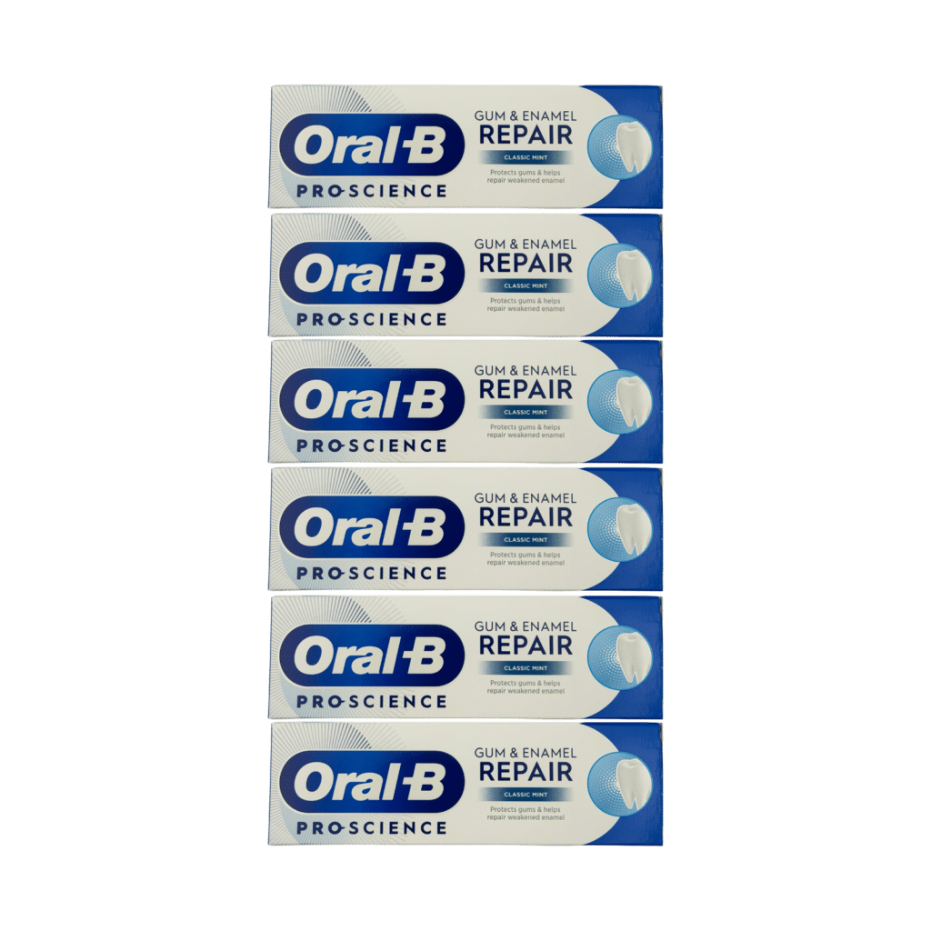 Oral-B Pro-Science Gum & Enamel Repair Classic Mint Toothpaste 75ml - 6 Pack