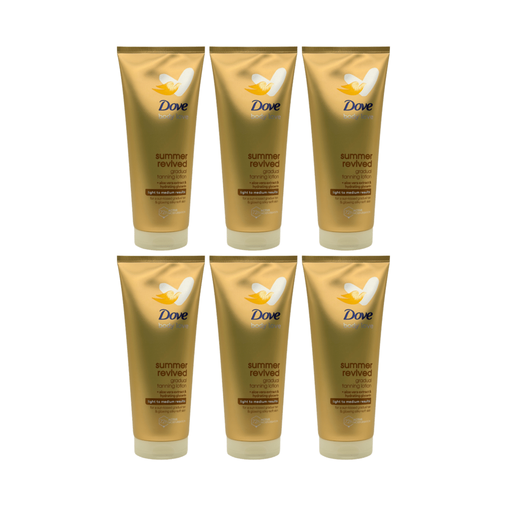 Dove Summer Revived Self-Tanning Body Lotion Light to Medium 200ml - 6 Pack