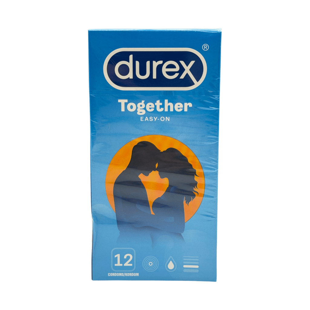 Durex together easy-on condoms 12 pack front view