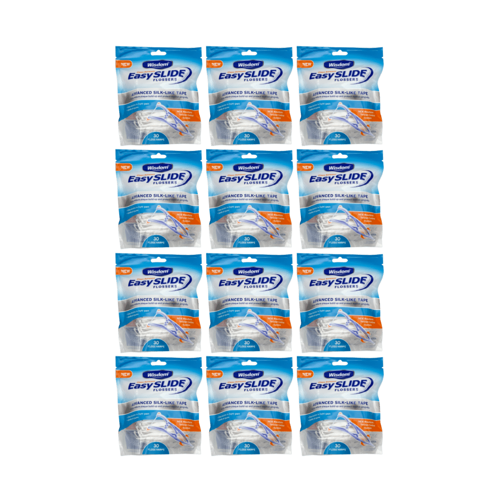 Wisdom Clean Between Easy Slide Tensioning Flossers (Y Shape) x30 - Pack of 12