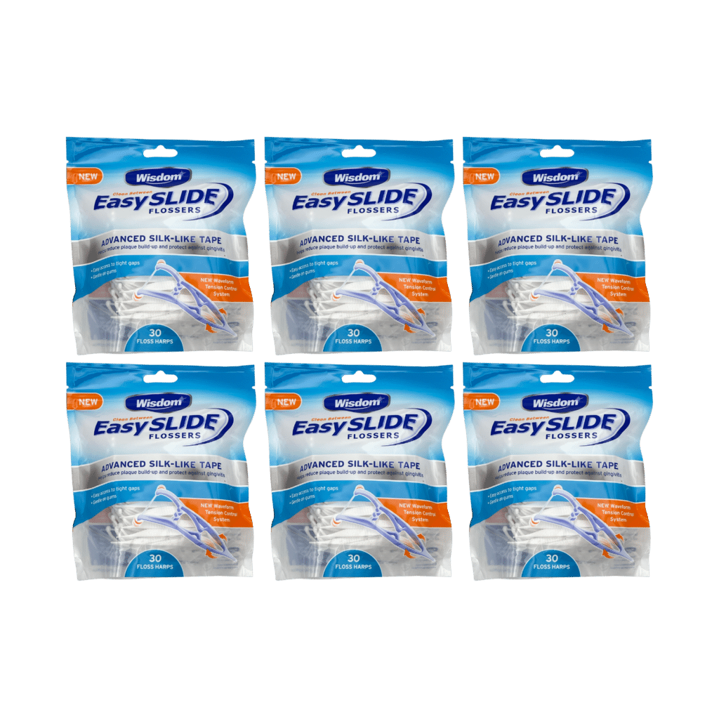 Wisdom Clean Between Easy Slide Tensioning Flossers (Y Shape) x30 - Pack of 6