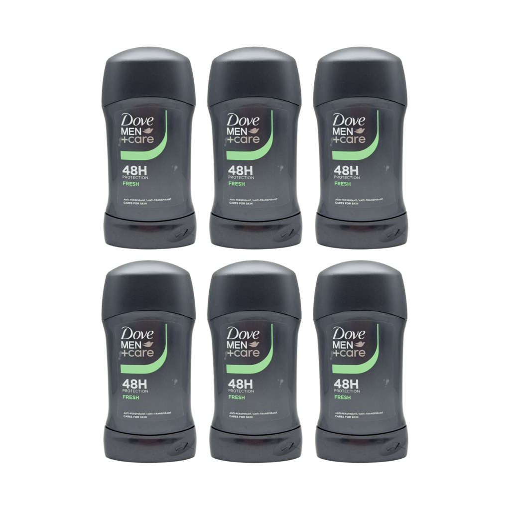 Dove Men+Care fresh 48H anti-perspirant stick 50ml 6 pack front view